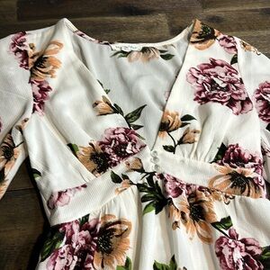 White floral maxi dress